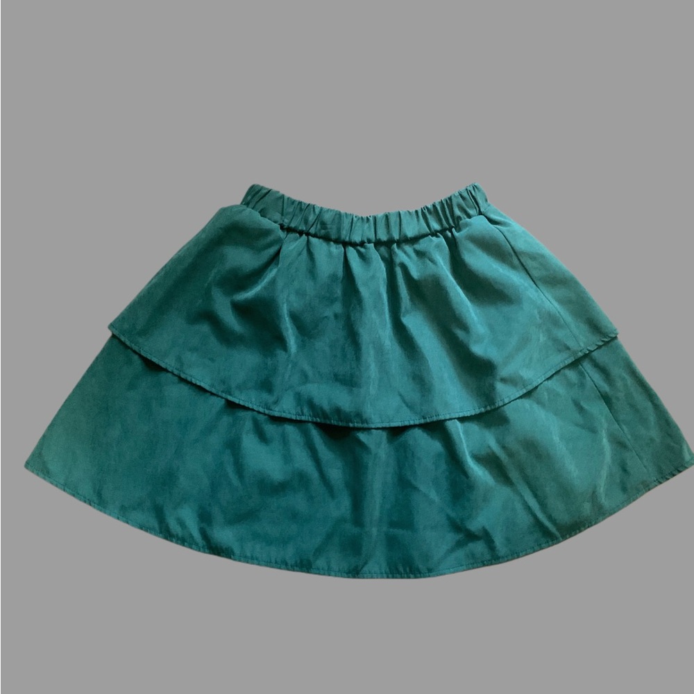 Romwe Emerald Green Ruffle Skirt